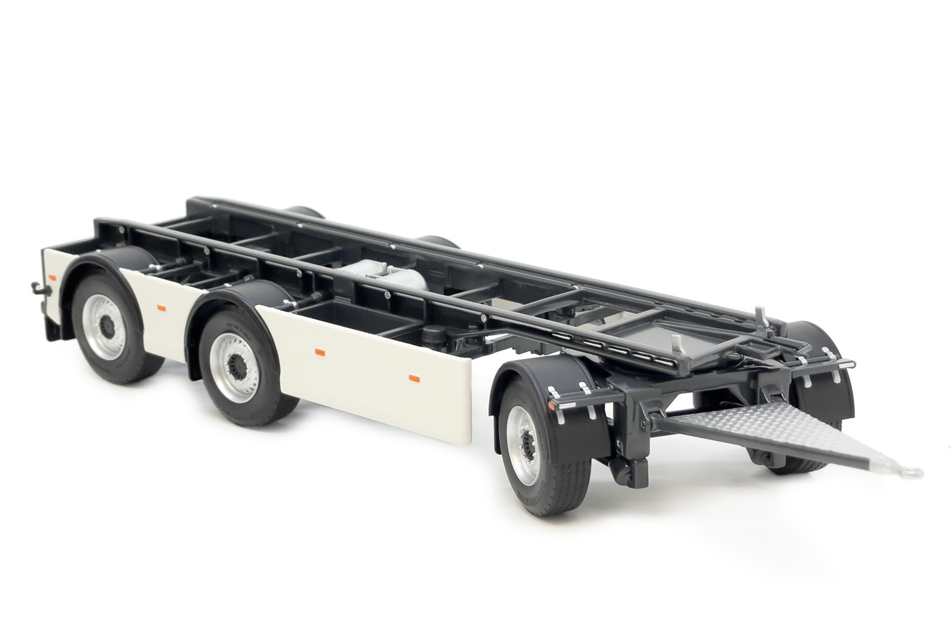 GS Meppel Haaklift Container trailer Scania White - 1:32